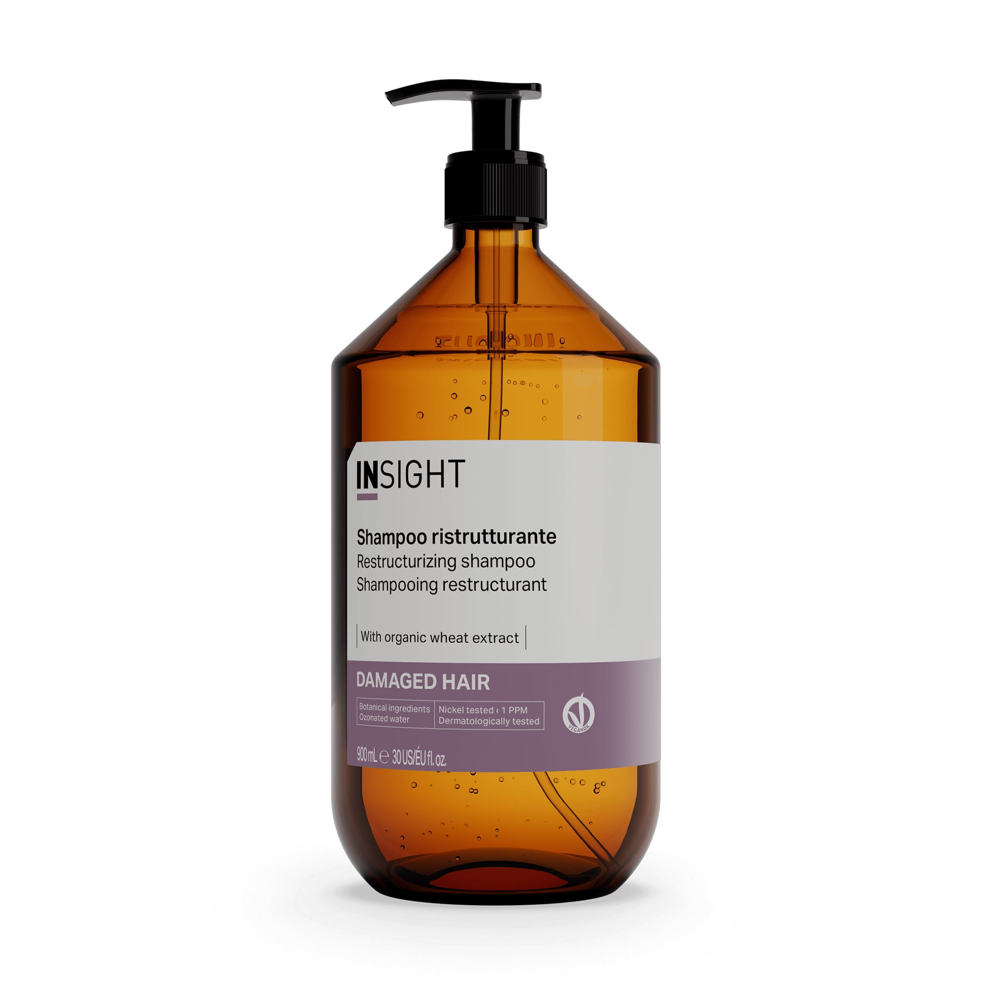 Відновлювальний шампунь Insight Damaged Hair Restructurizing Shampoo для пошкодженого волосся, 900 мл (скло)